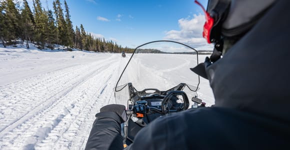 Kiruna: Guided Snowmobile Tour with Coffee Break
