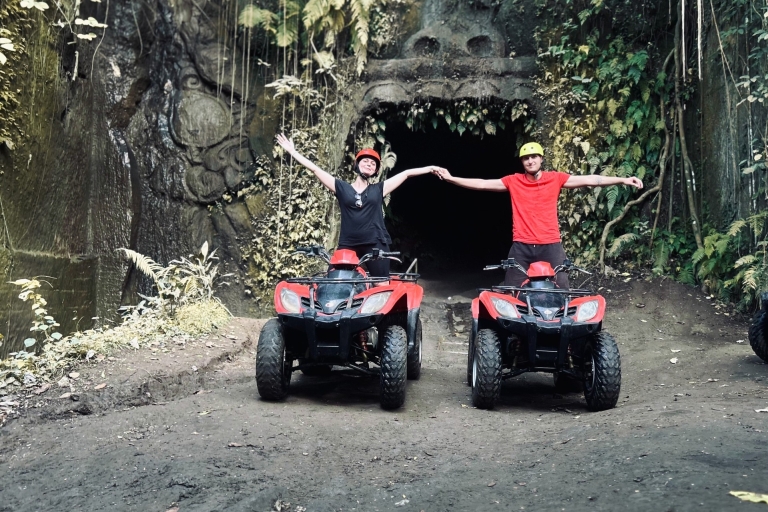 Ubud: Gorilla Face Quad Bike, Dschungelschaukel, Wasserfall & MahlzeitTandem-Fahrt mit Treffpunkt (Selbstanreise)