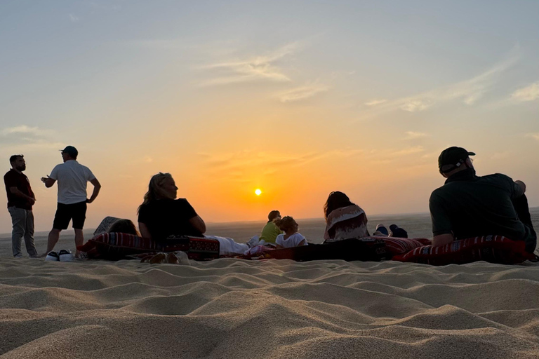 Doha: inland sea Tour With Dune Bashing &Sandboarding fun Doha: safari , camel ride, sandboarding hotel pickup