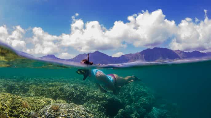 oahu kaneohe bay guiada caiaque e snorkel aventura