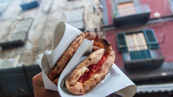 nápoles mercado de comida urbana e de rua