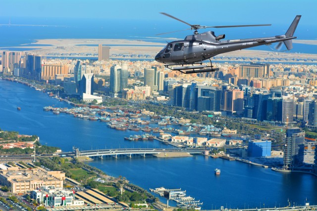 Dubai: helikoptervlucht over de Palm Jumeirah
