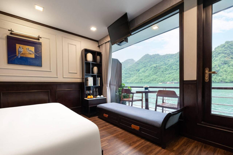 Luxury Halong 2-Day 5 Star Cruise: Balcony, Bathtub Room Junior Suite with private balcony - 1st floor