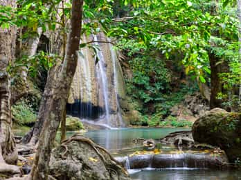 Från Bangkok: Erawan vattenfall & Kanchanaburi privat tur