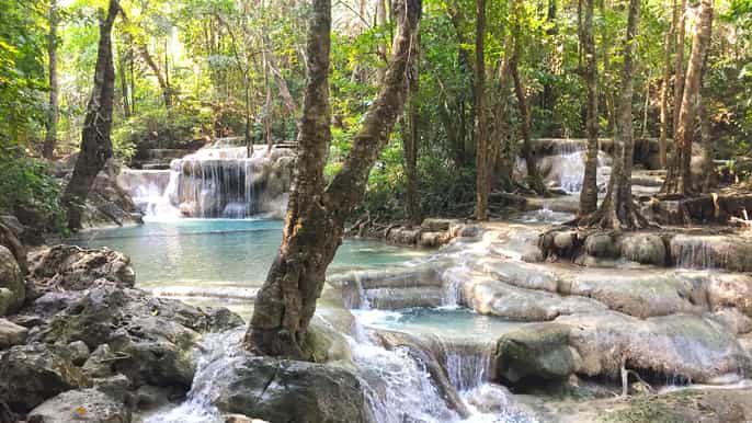 erawan waterfall kanchanaburi highlights tour from bangkok