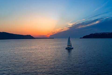 Santorin : Croisière de luxe, crépuscule, dîner, Open Bar