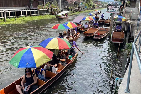 Damnoen Saduak&Maeklong Private Tour｜Hotel Pickup｜BoatOption Damnoen Saduak Private Tour with Row Boat｜No Pickup