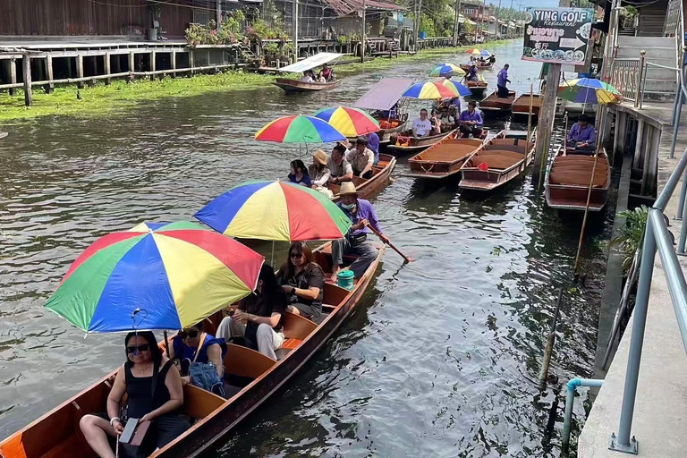Damnoen Saduak&Maeklong Private Tour｜Hotel Pickup｜BoatOption Damnoen Saduak Private Tour with Row Boat｜No Pickup