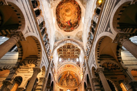 Visite guidée de la cathédrale de Pise et dégustation de vin + tour penchéeTour espagnol avec billet de la tour penchée