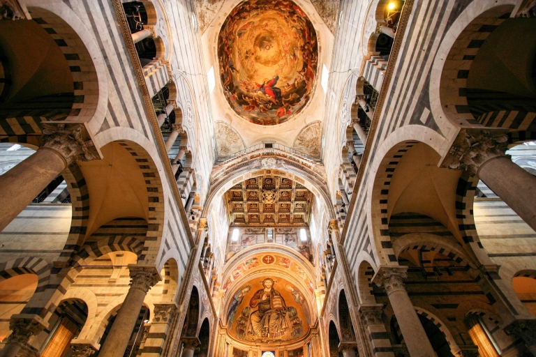 Visite guidée de la cathédrale de Pise et dégustation de vin + tour penchéeVisite en anglais sans billet pour la tour penchée