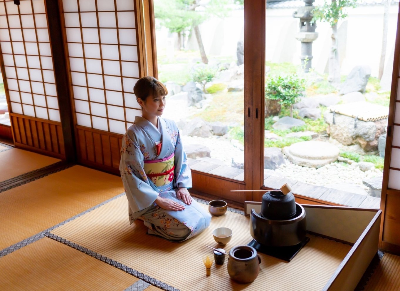 Kyoto: Te-ceremoni Ju-An ved Jotokuji-templet