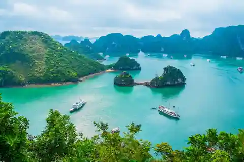 Excursie aan wal: Halong Bay cruise dagtrip vanuit de haven van Halong