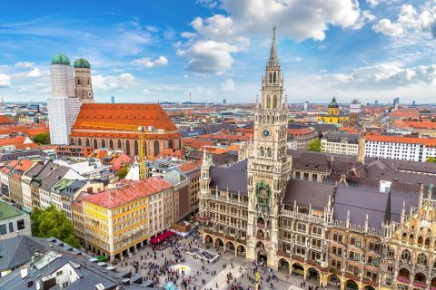 Munich : vieille ville et Viktualienmarkt en allemand