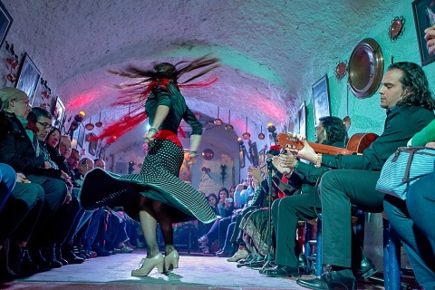 Grenade: spectacle de flamenco aux grottes de Sacromonte avec dîner