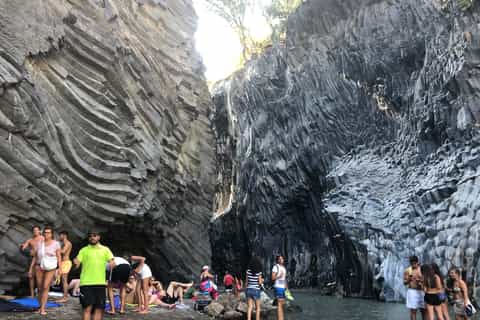 Full-Day Etna, Wine & Alcantara Canyons Tour from Taormina