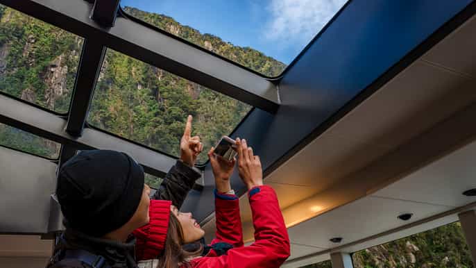 queenstown milford sound premium glassroof bus boat tour