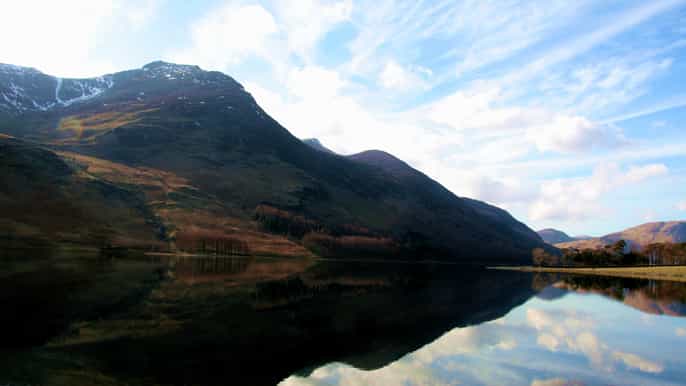 scenic tour of the lake district in winter