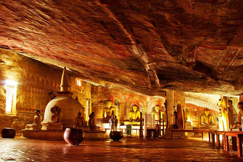 From Habarana: Dumbulla Cave & Sigiriya Fortress Tour