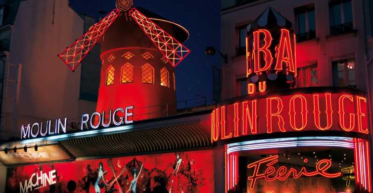 Paris: Forestilling og middag på Moulin Rouge