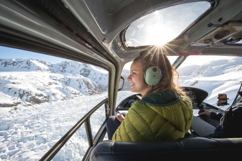 Franz Josef : vol en hélicoptère et atterrissage sur neige