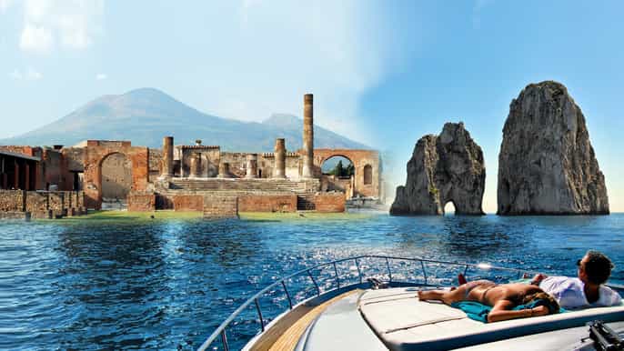pompeia e capri passeio de barco de sorrento
