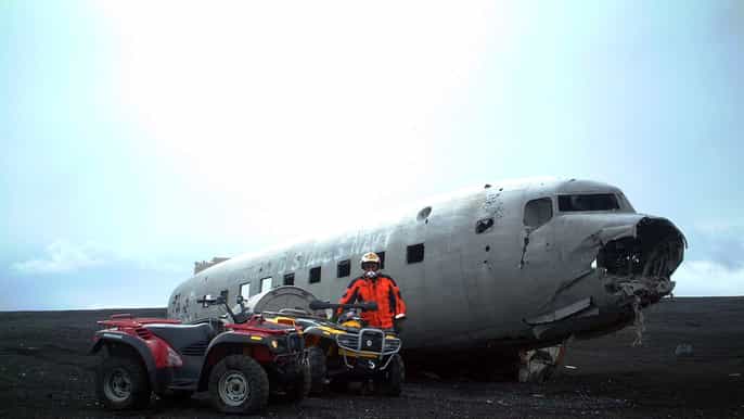 from reykjavik south coast and black beach atv ride