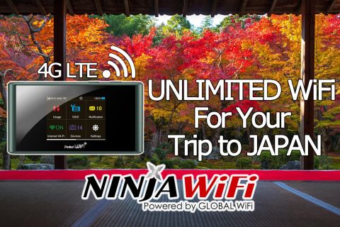 Japan: Pocket Wi-Fi Router 4G LTE met onbeperkt gebruik