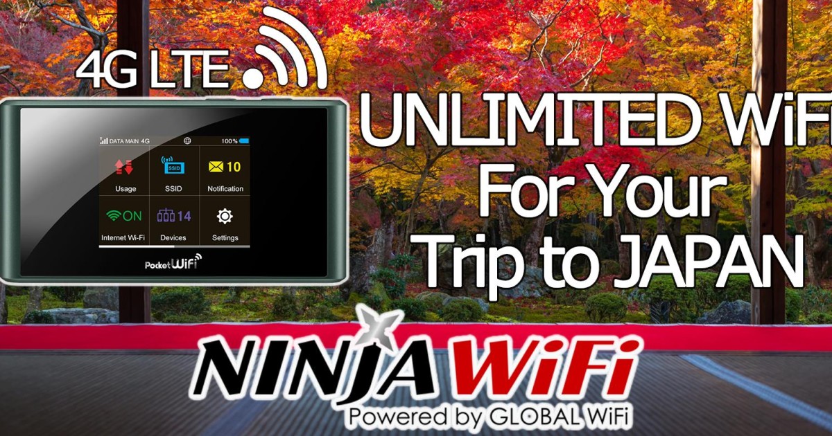 Japan Pocket Wifi Router 4g Lte Unlimited Usage Tokyo Japan