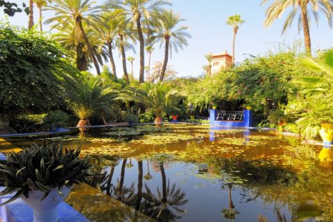 Les célèbres jardins de Marrakech et la mosquée Koutoubia
