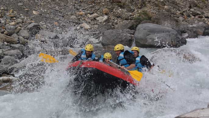 from pokhara halfday upper seti rafting experience
