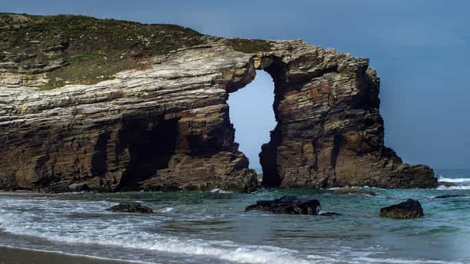 from santiago de compostela lugo and cathedrals beach
