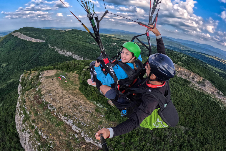 Tandem Paragliding Flight near Veliko Tarnovo Take-off Sopot
