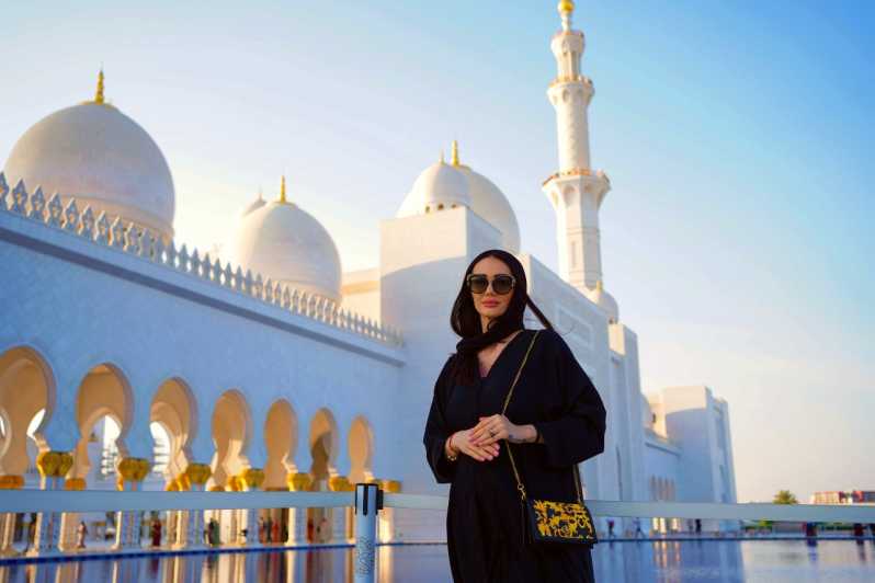 Vanuit Abu Dhabi: Grote Moskee, Koninklijk Paleis en Etihad Toren