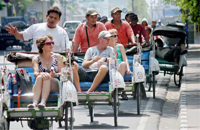  Yogyakarta  visite guid e en pousse pousse de  3 heures 