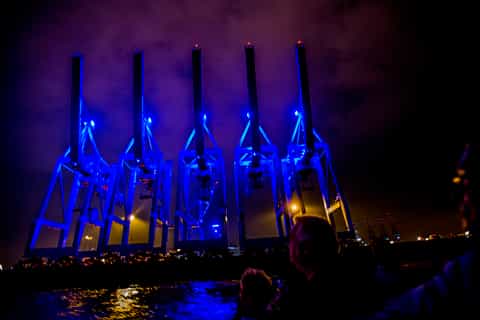 Hamburg Harbor: Evening City Lights Barge Cruise