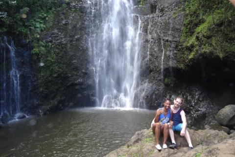 Maui: Droga do wodospadów Hana z obiademSłynna droga do furgonetki Hana Mercedes z wodospadami, czarny piasek