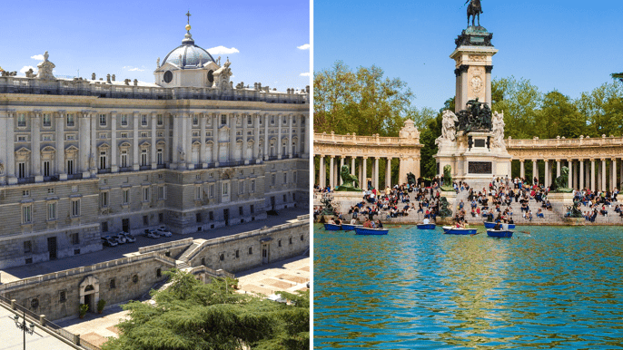 det kongelige slott i madrid skiptheline og retiro park tour