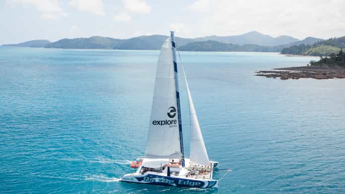 hamilton island whitehaven and chalkies sail snorkel tour