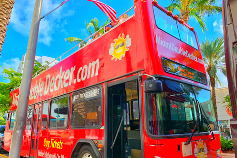 Miami: Hop-on-hop-off-rondvaart met sightseeingbus en bootcruise