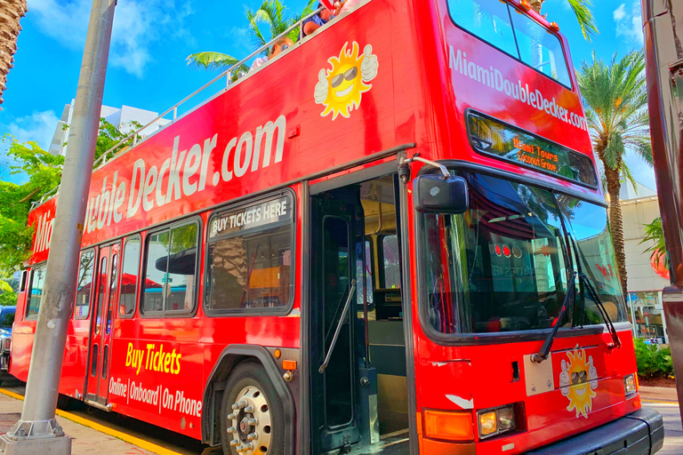 Miami: Tour en autobús turístico con paradas libres y crucero en barco