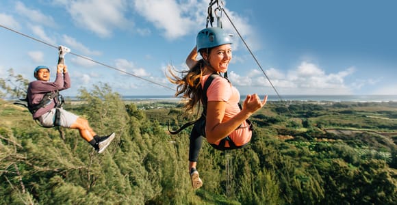 Oahu: North Shore Zip Line Adventure with ATV and Farm Tour
