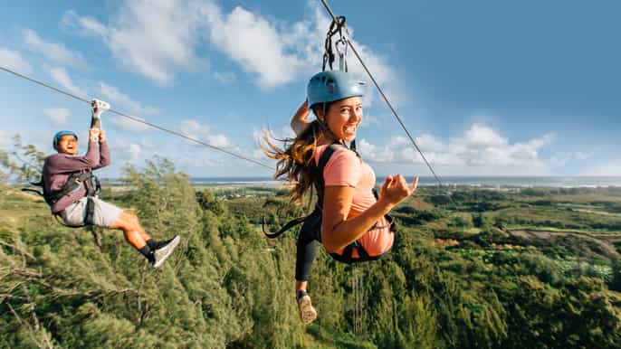 oahu north shore zip line adventure con recorrido por la granja