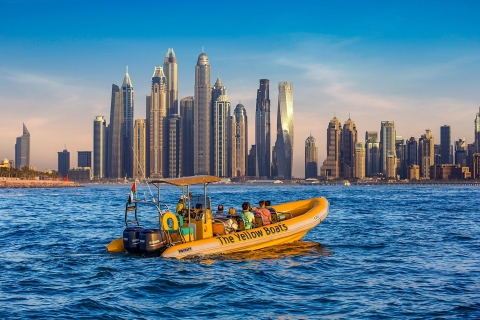 Dubái: tour en lancha motora de lo más mejor de la marinaTour de 99 minutos en Nochevieja con fuegos artificiales