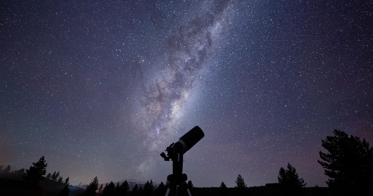 Cielo stellato sul lago Tekapo — Lago Tekapo, Nuova Zelanda