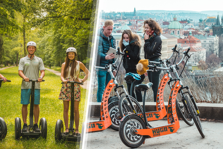 Prag höjdpunkter: Segway &amp; E-Scooter Tour med upphämtning i taxiPrivat Segway &amp; E-Scooter Tour med upphämtning