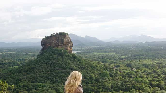 sigiriya and pidurangala rock from colombo
