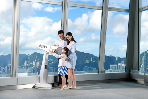 Hongkong: bilet do obserwatorium Sky100 i pakiet gastronomicznyHongkong: Obserwatorium Sky100 i pakiet napojów