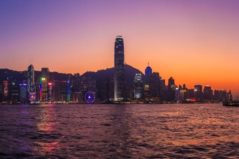 Victoria Harbour-dag of cruise bij zonsondergangZonsondergangcruise vanuit Tsim Sha Tsui
