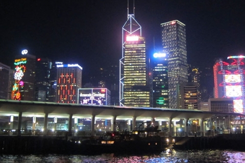 Victoria Harbour: Nacht- oder Symphony of Lights-BootstourNacht-Tour ab Tsim Sha Tsui