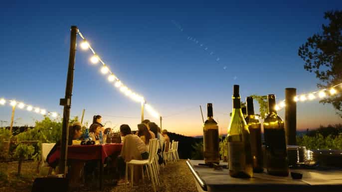 chianti cena nei vigneti con partenza da siena